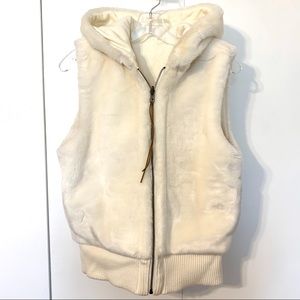 Reversible Fur / Teddy Bear / Fleece Vest w/ Hood